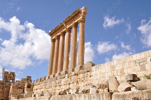 Temple of Jupiter in Baalbek at Baalbek, Lebanon.