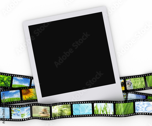 Blank photo with film