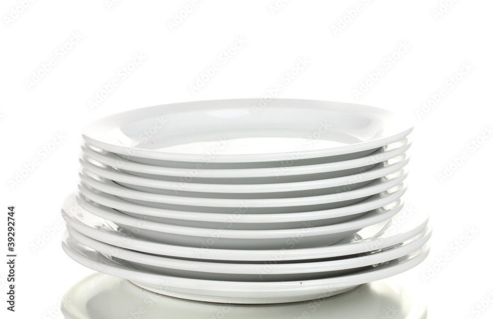Clean plates isolated on white Clean plates isolated on white