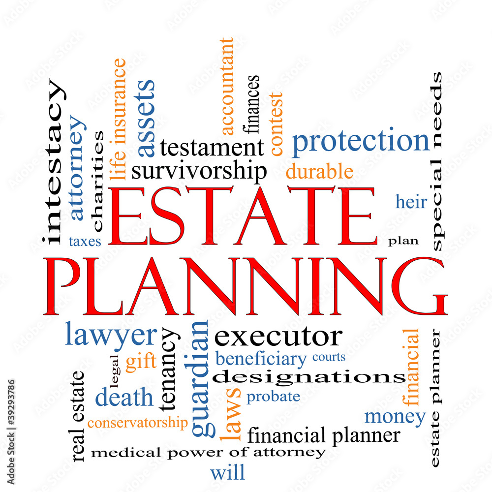 Estate Planning Word Cloud Concept Estate Planning Word Cloud Concept