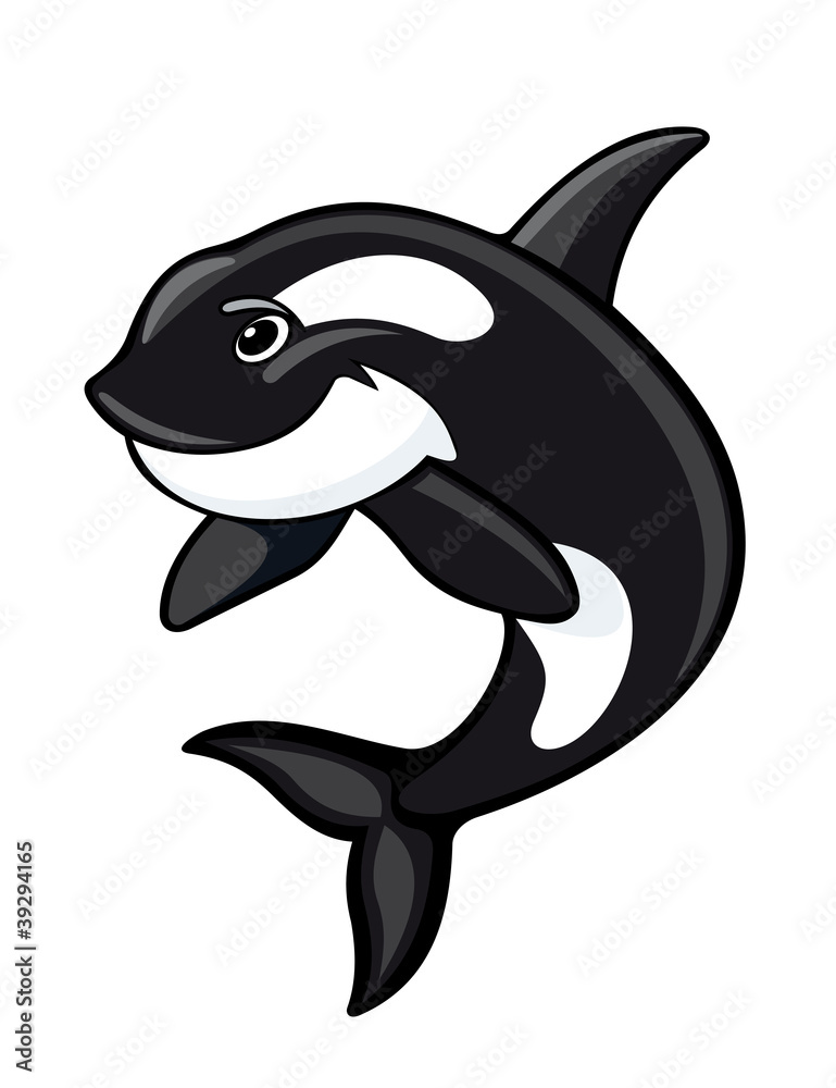 Naklejka premium Whale mascot