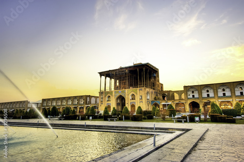 evening view at Ali Qapu in Isfahan  Iran