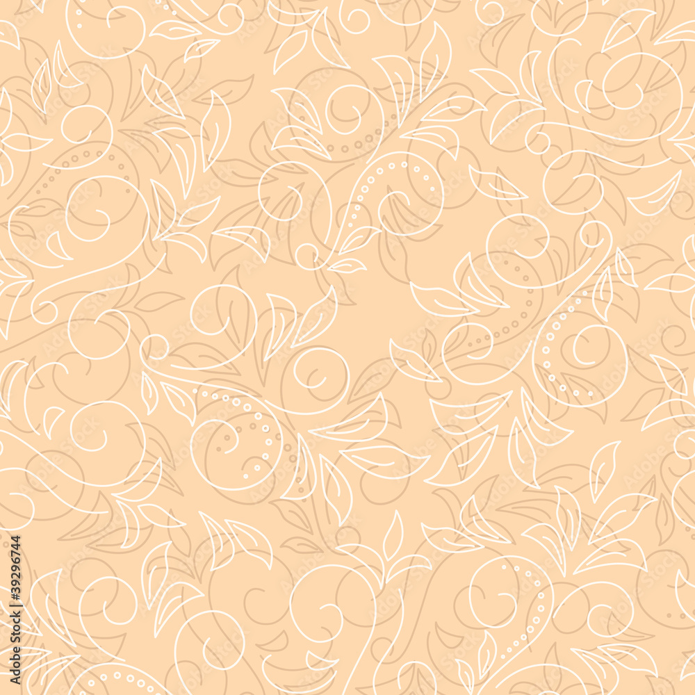 light beige seamless floral background - vector light beige seamless floral background - vector