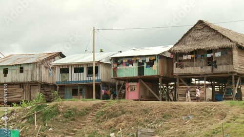 Slums am Amazonas, Peru photo