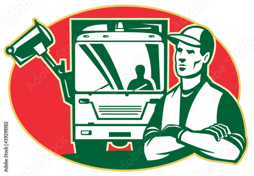 Garbage Collector and Side Loader Rubbish Truck