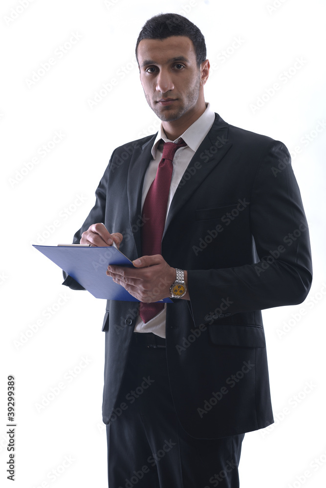 business man isolated over white background business man isolated over white background