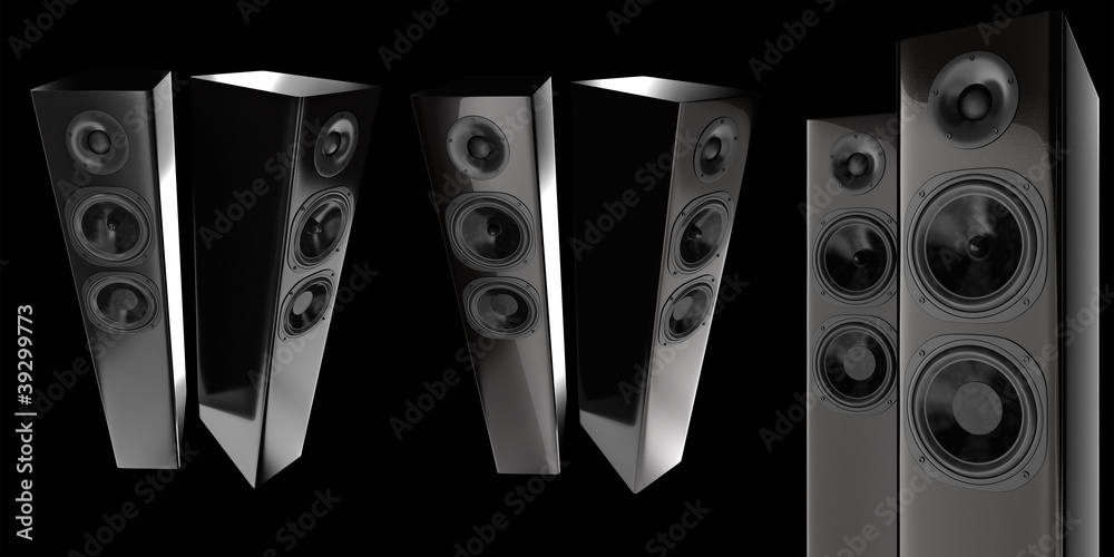 Obraz premium stereo speakers isolated