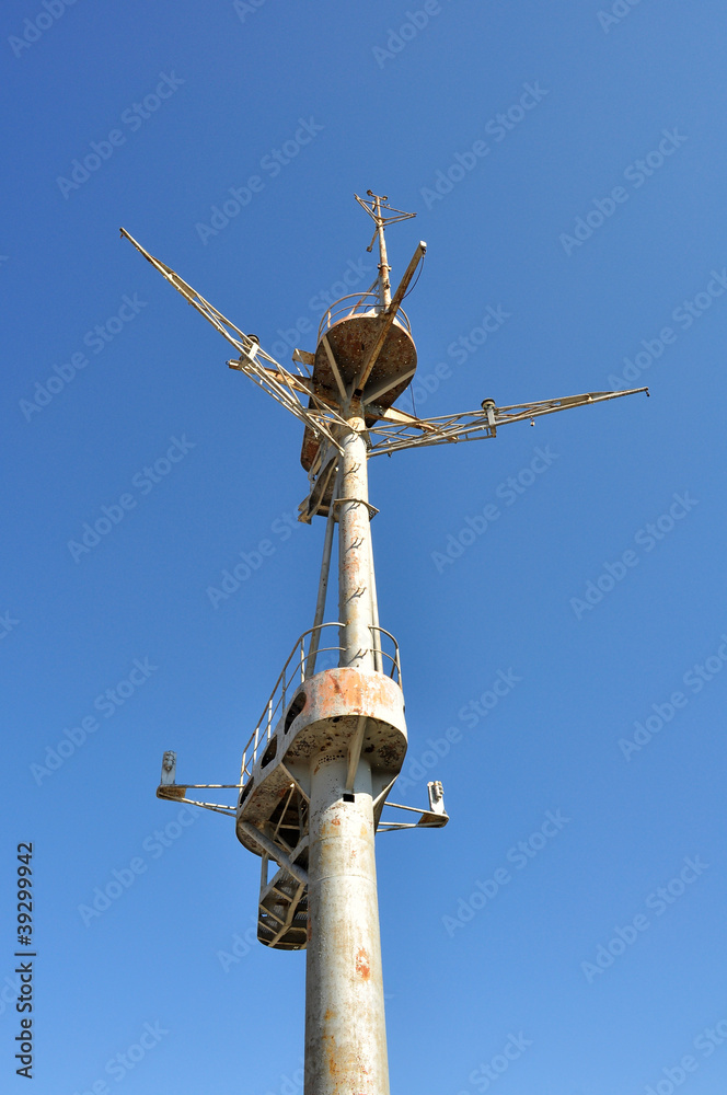 Albero della nave. Albero di plancia di un incrociatore Albero della nave. Albero di plancia di un incrociatore