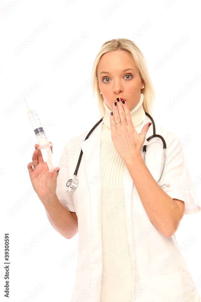 Ärztin mit Spritze Ärztin mit Spritze