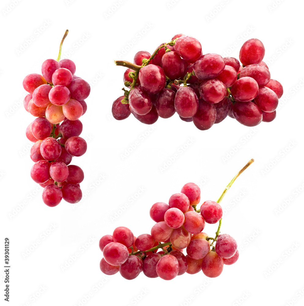 red grapes isolated on white background red grapes isolated on white background