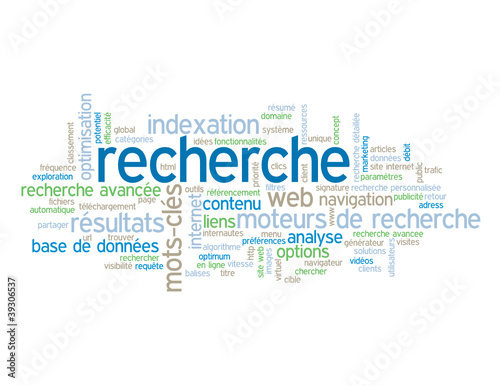 Nuage de Tags "RECHERCHE" (web internet moteur chercher trouver)