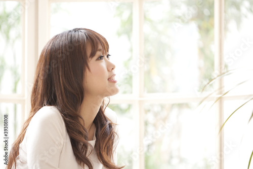 A woman by the window