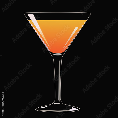 A glass of martini
