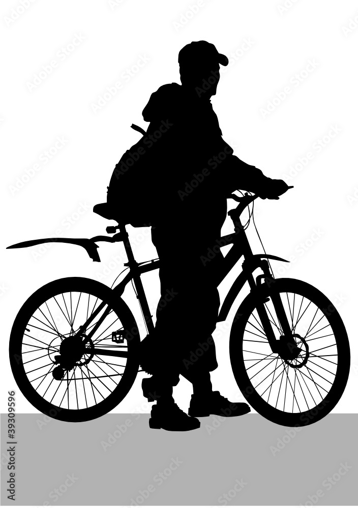 Naklejka premium Cycling boy