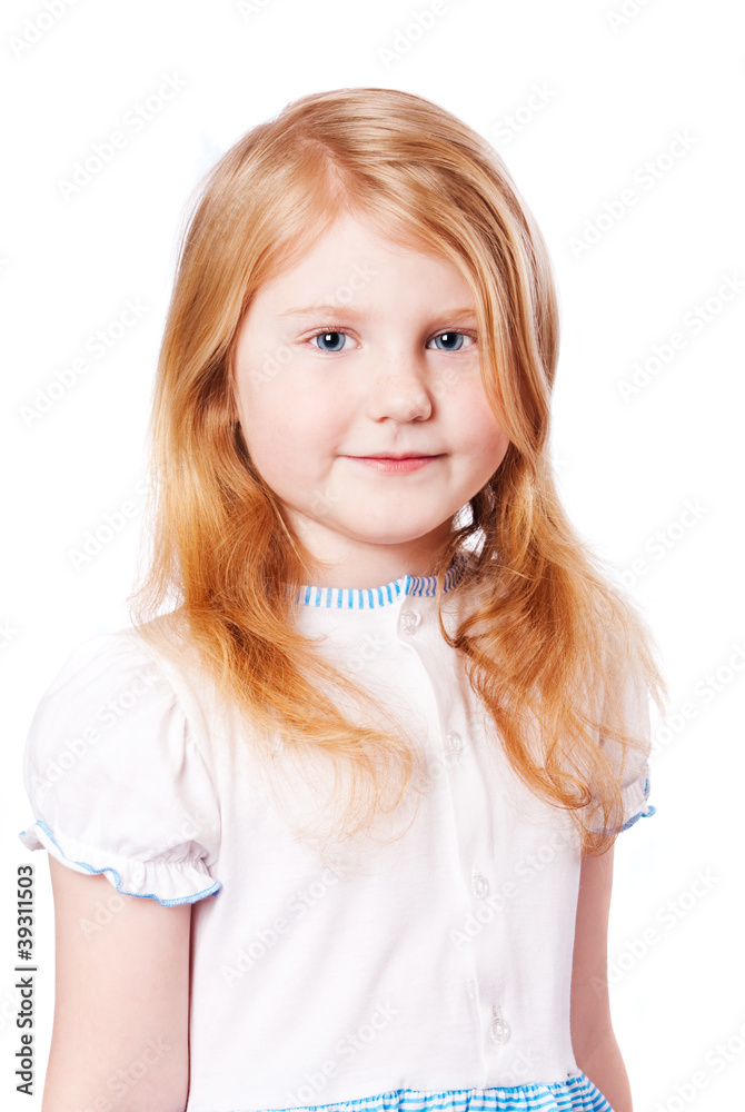 smile girl isolated on white
