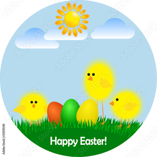 greeting card with a happy Easter