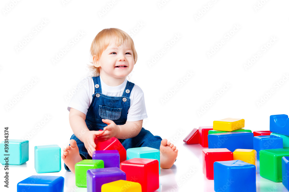 Boy with blocks Boy with blocks