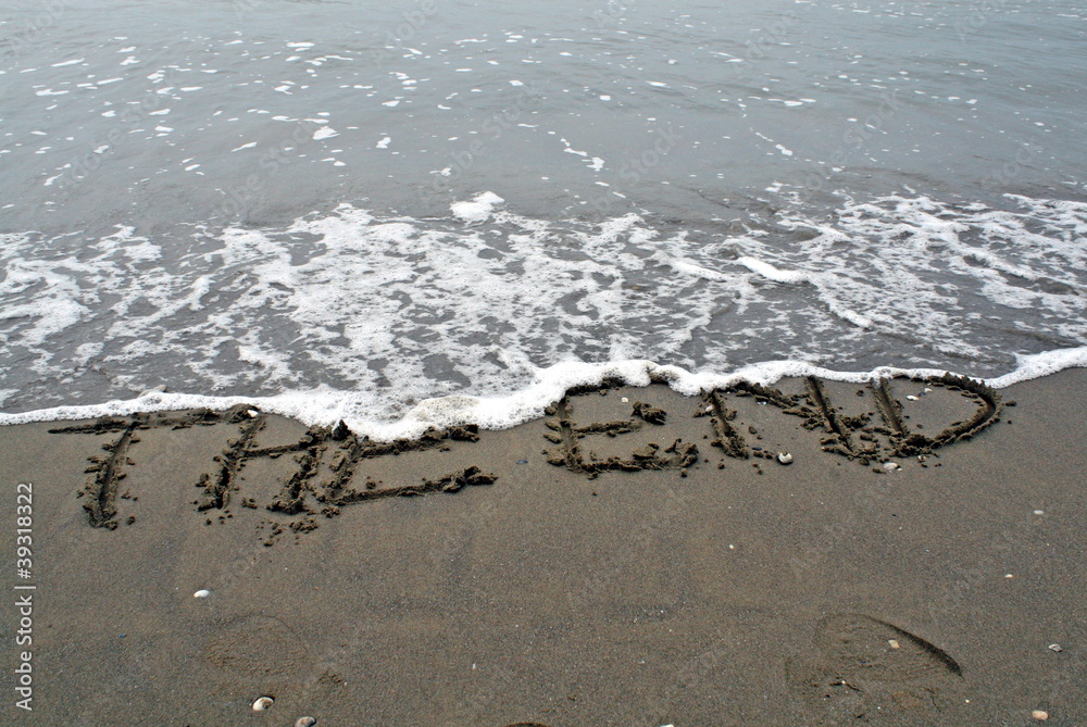 The End Written on the beach by the sea The End Written on the beach by the sea