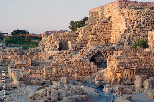 The ruins of the ancient city of Caesarea.  Israel