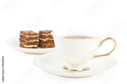 cake with tea