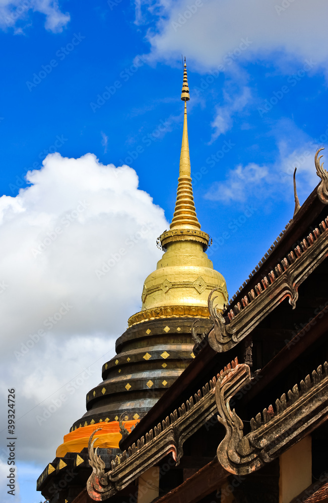 Naklejka premium A Temple at Lampang