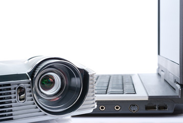 projector and notebook