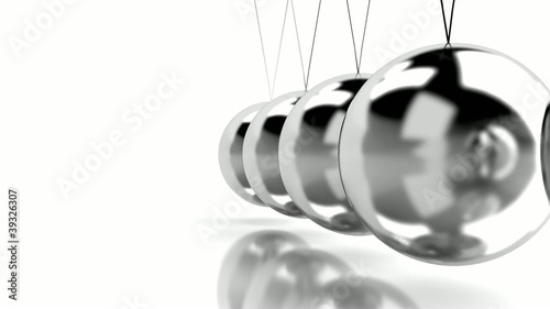 hypnotic background with Newton's cradle