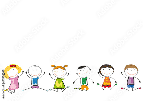 Happy kids playing