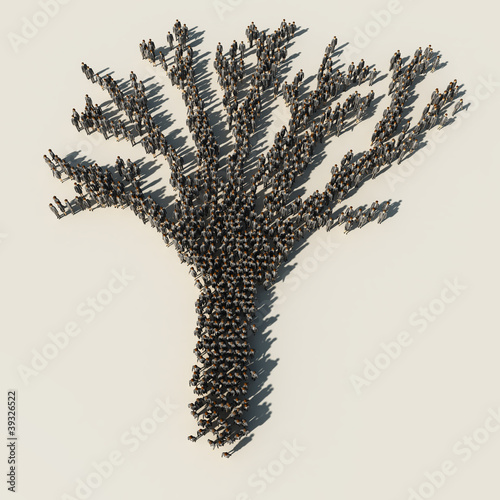 Quadro su tela corporate tree