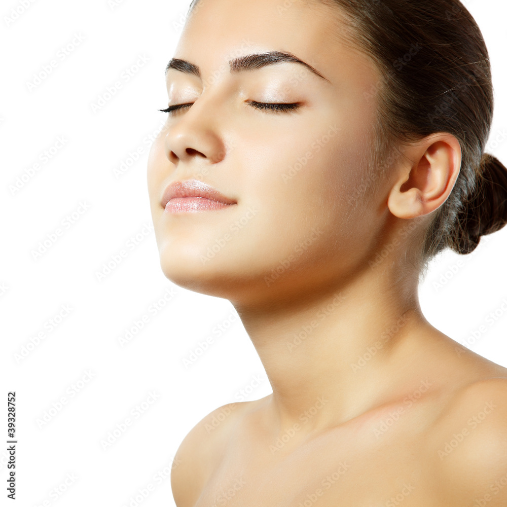 woman beautiful young cheerful dreaming woman beautiful young cheerful dreaming