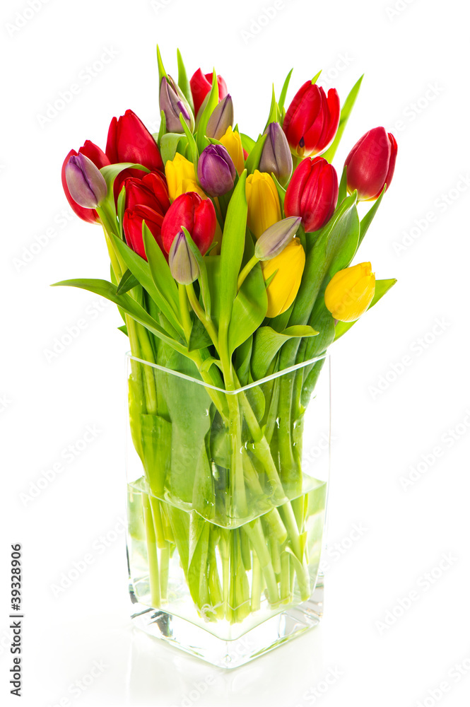 colorful bouquet of fresh spring tulip flowers colorful bouquet of fresh spring tulip flowers