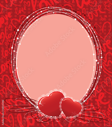 Cute Valentine's border (template for photo)