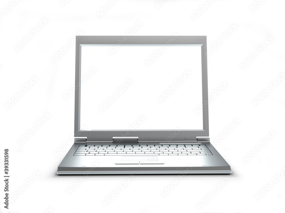 Laptop on white background. Laptop on white background.