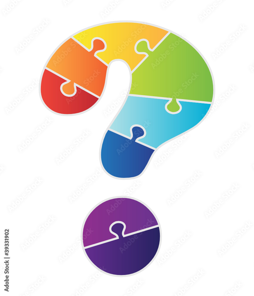 Question Mark Puzzel Question Mark Puzzle Stock Vector | Adobe Stock