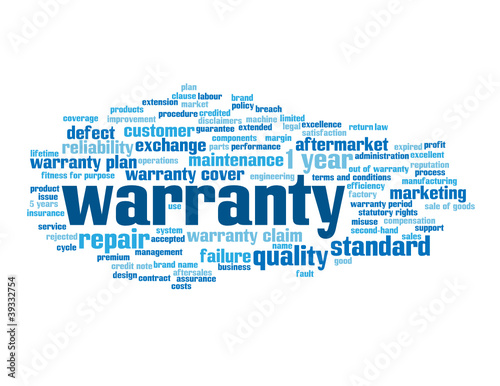 WARRANTY Tag Cloud (product service quality reliability failure)