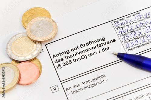 Antrag auf Eröffnung des Insolvenzverfahrens
