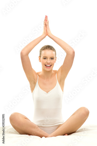 Fototapeta Naklejka Na Ścianę i Meble -  Woman in yoga position