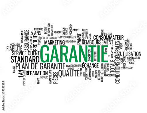 Nuage de Tags "GARANTIE" (qualité service client produit panne)