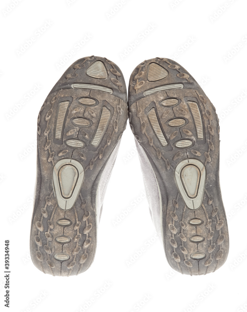 sole of Sport shoes on white background sole of Sport shoes on white background