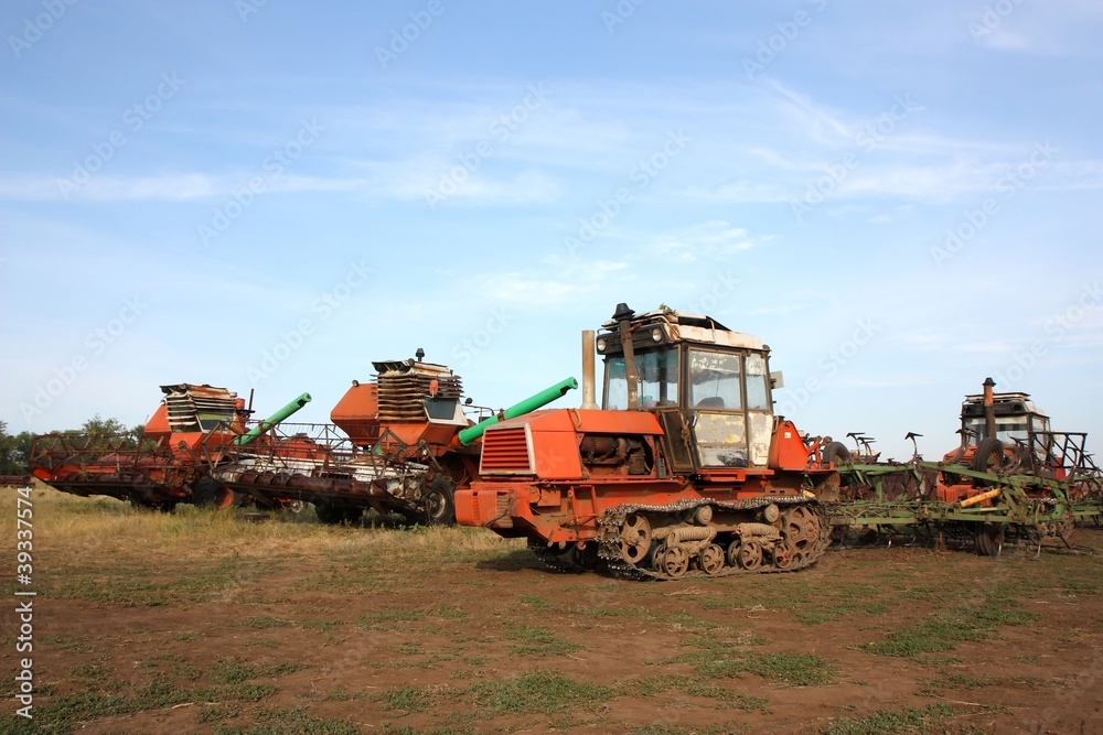 Old agricultural machinery