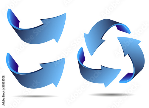 gebogene Pfeile kreislauf recyling