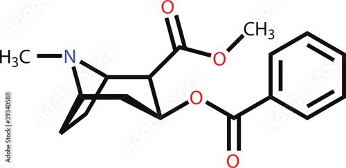 Cocaine structural formula