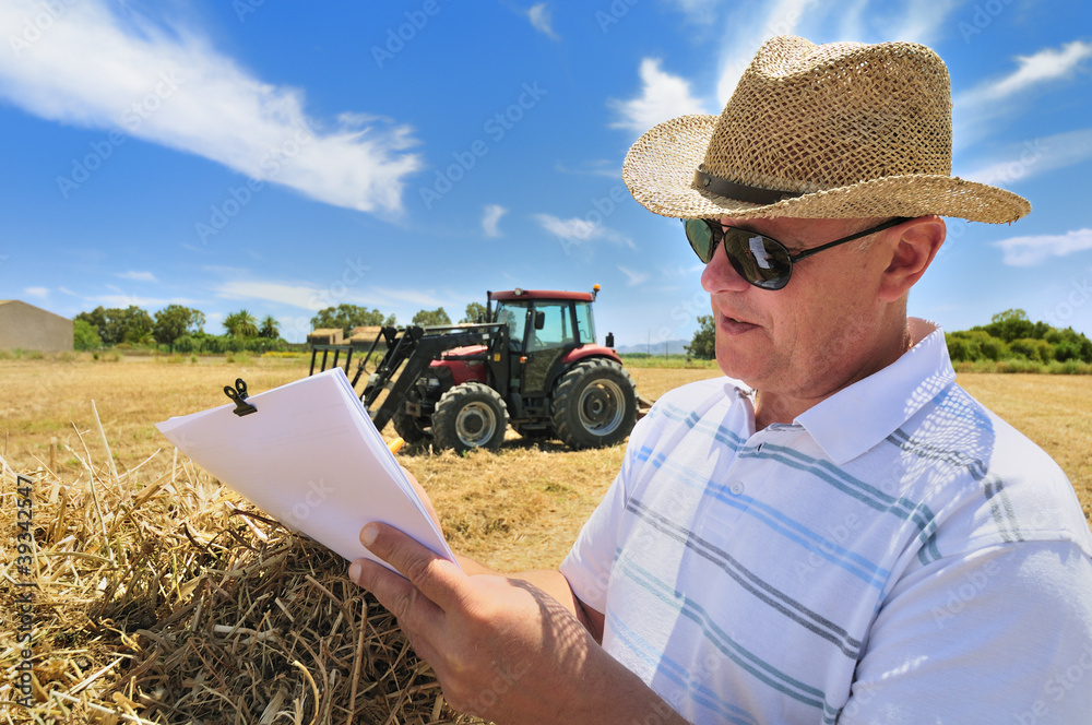 Naklejka premium Dealing with Farm Documents