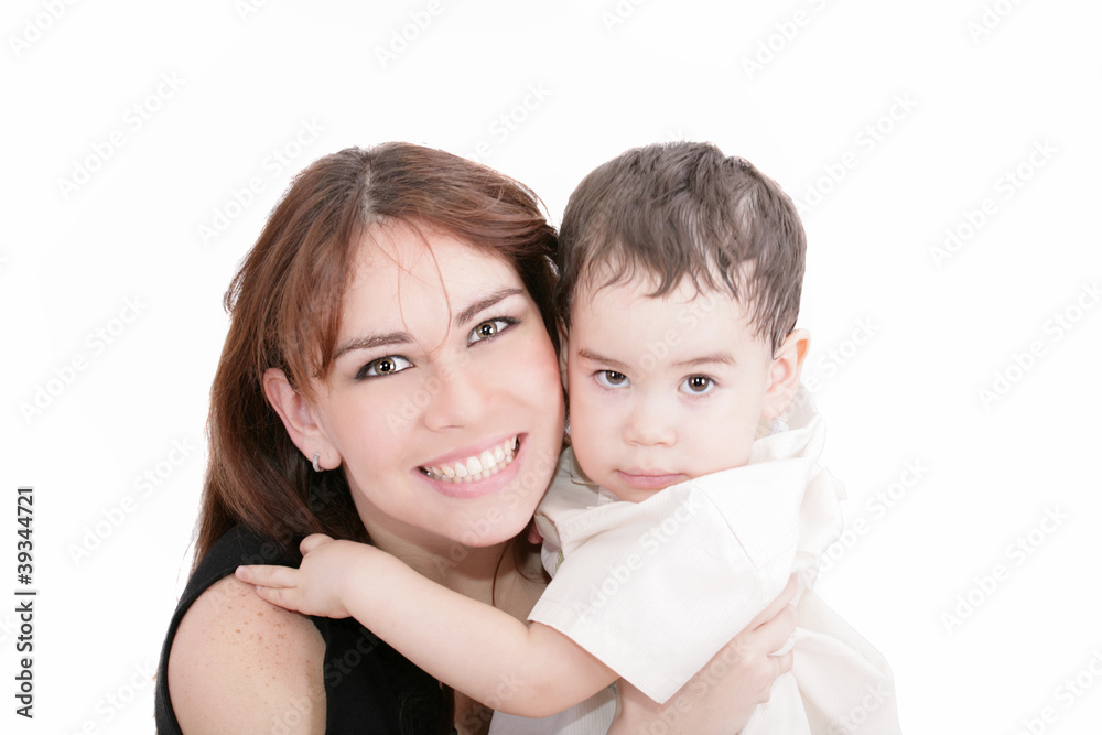 picture of happy mother with adorable son (focus on woman) picture of happy mother with adorable son (focus on woman)