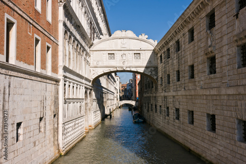The famous bridge of Sighs in Venice