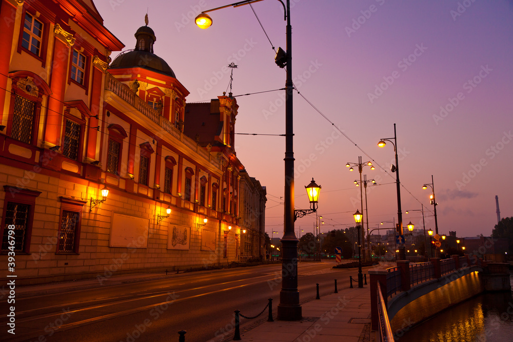 Obraz premium wroclaw at night