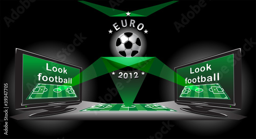 Look football – poster for  advertising  EURO 2012
