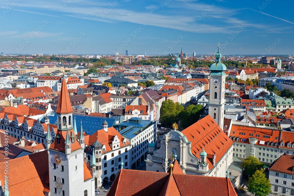 Aerial view of Munich Aerial view of Munich