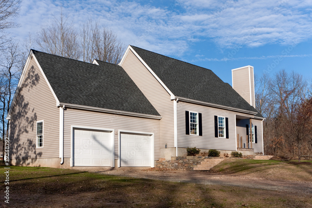 Vinyl Sided House with 2 Car Garage Vinyl Sided House with 2 Car Garage