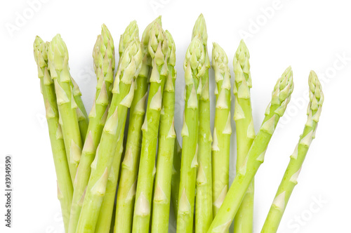 Isolated fresh green Asparagus bundle